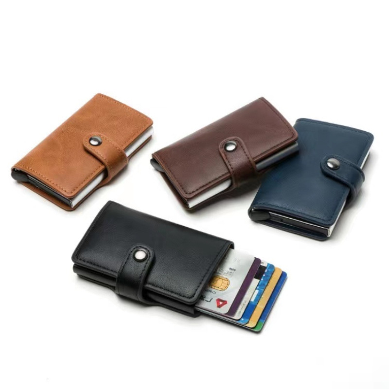 Leather RFID Pop-Up Card Holder