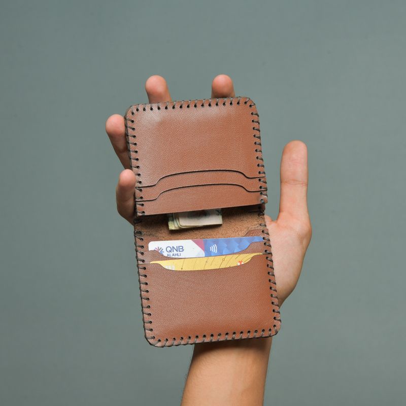 Classic trifold wallet showing layered card pockets