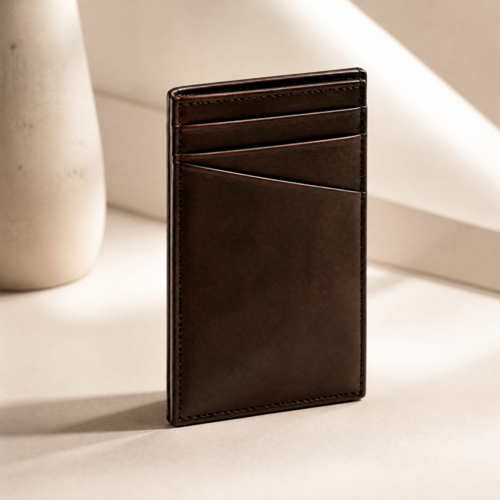 TOP slim RFID blocking leather wallet