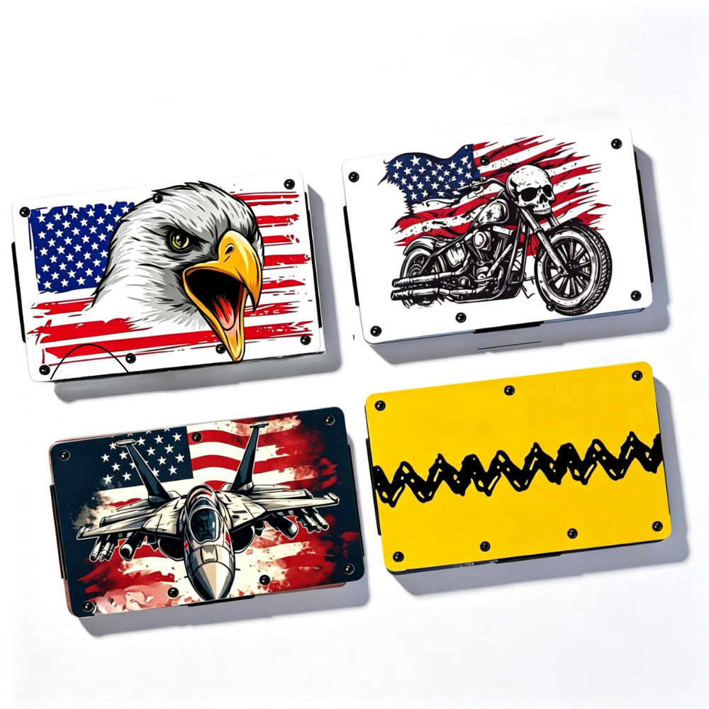 RFID Blocking Aluminum Card Holder with Leather Lining