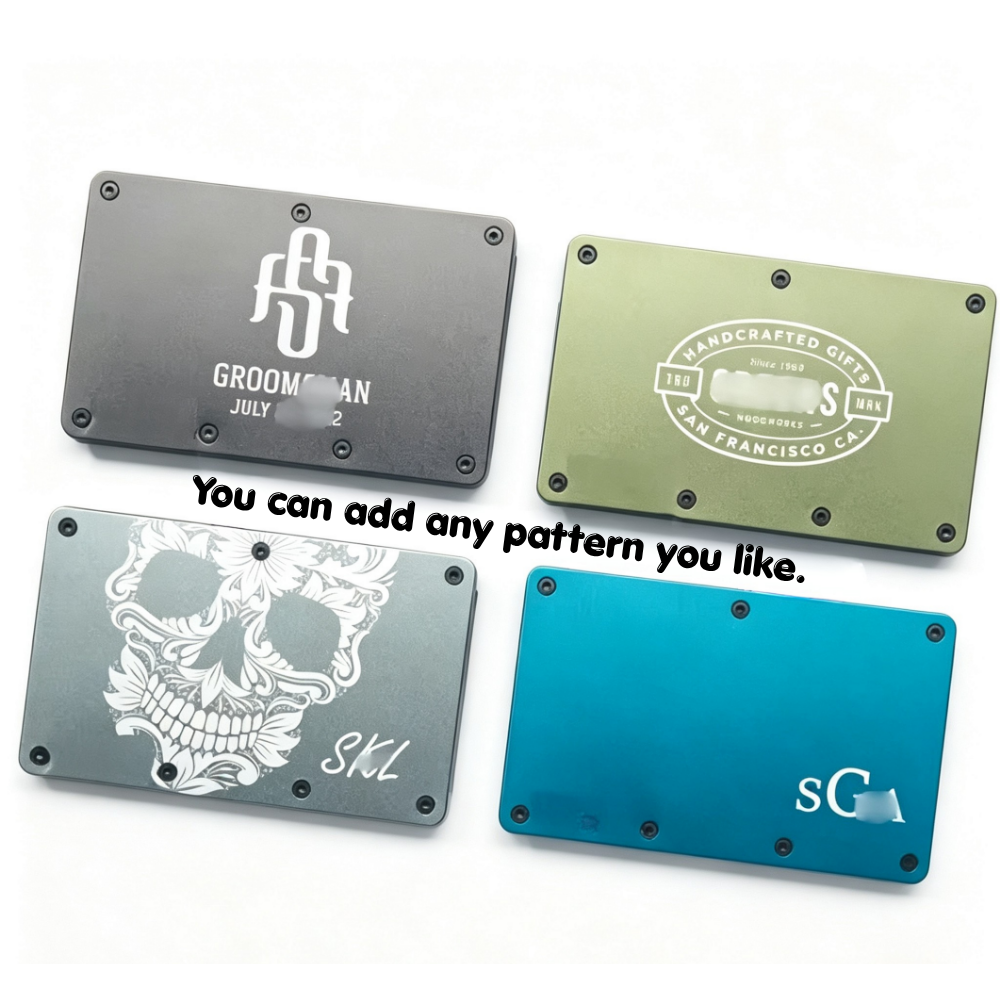 Aluminum RFID Blocking Money Clip Wallet