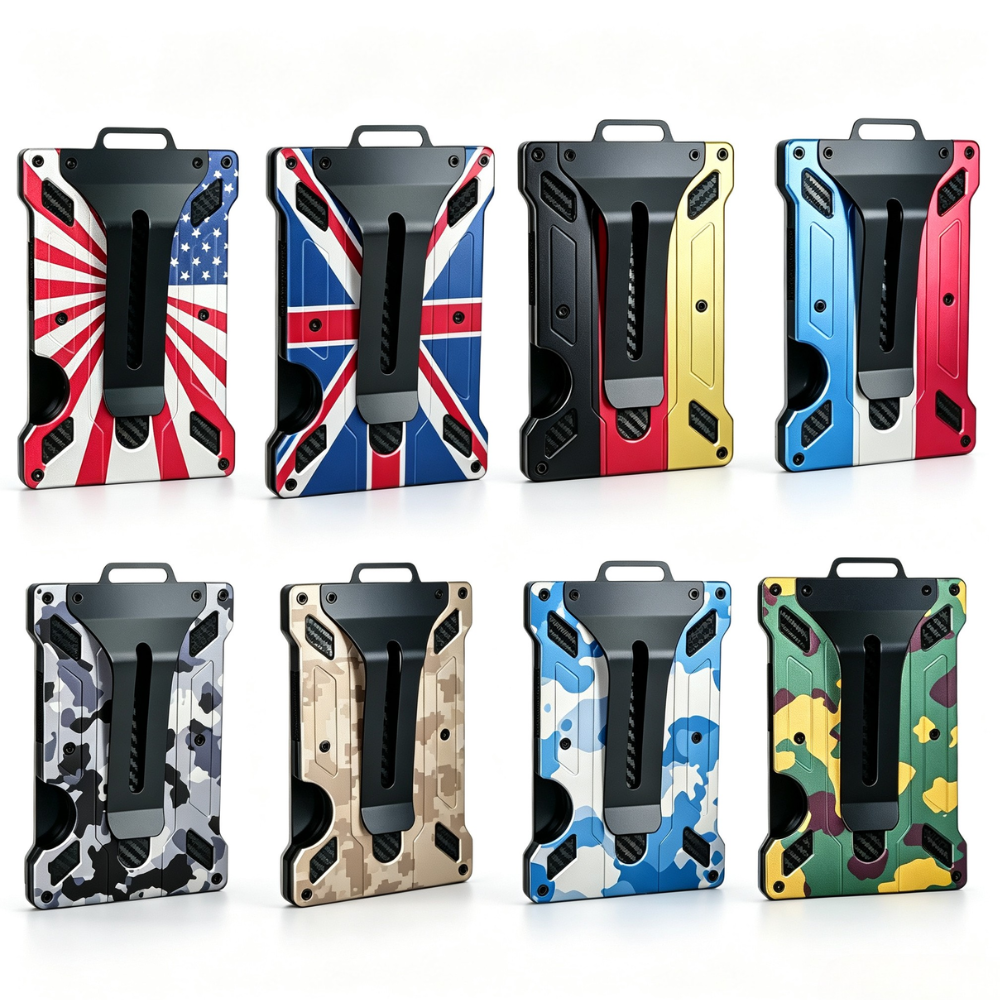 Slim Aluminum RFID Card Holder Wallet with Clear ID Window