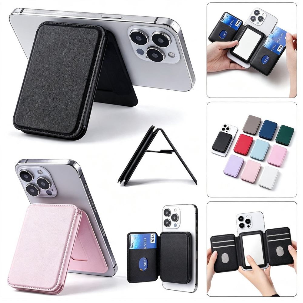 PU Leather Magnetic Card Holder Wallet