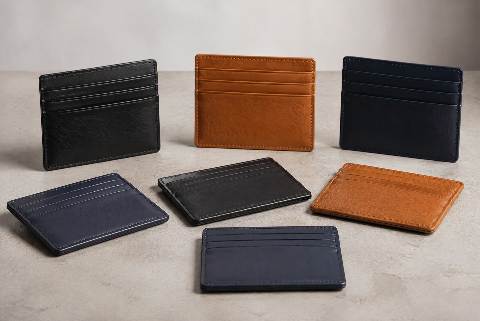 Best card holders 2026 — slim cardholders layered on a clean surface