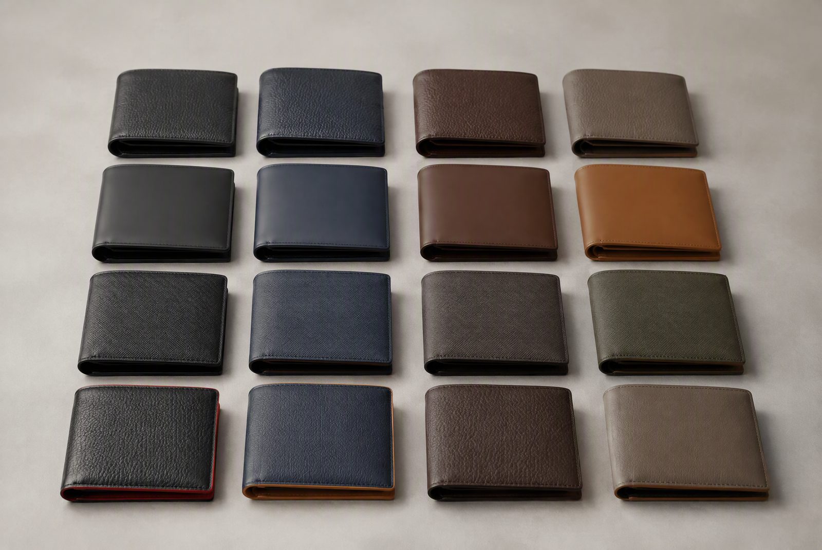Anatomy of a wallet line sheet with material, capacity, price, and MOQ fields highlighted