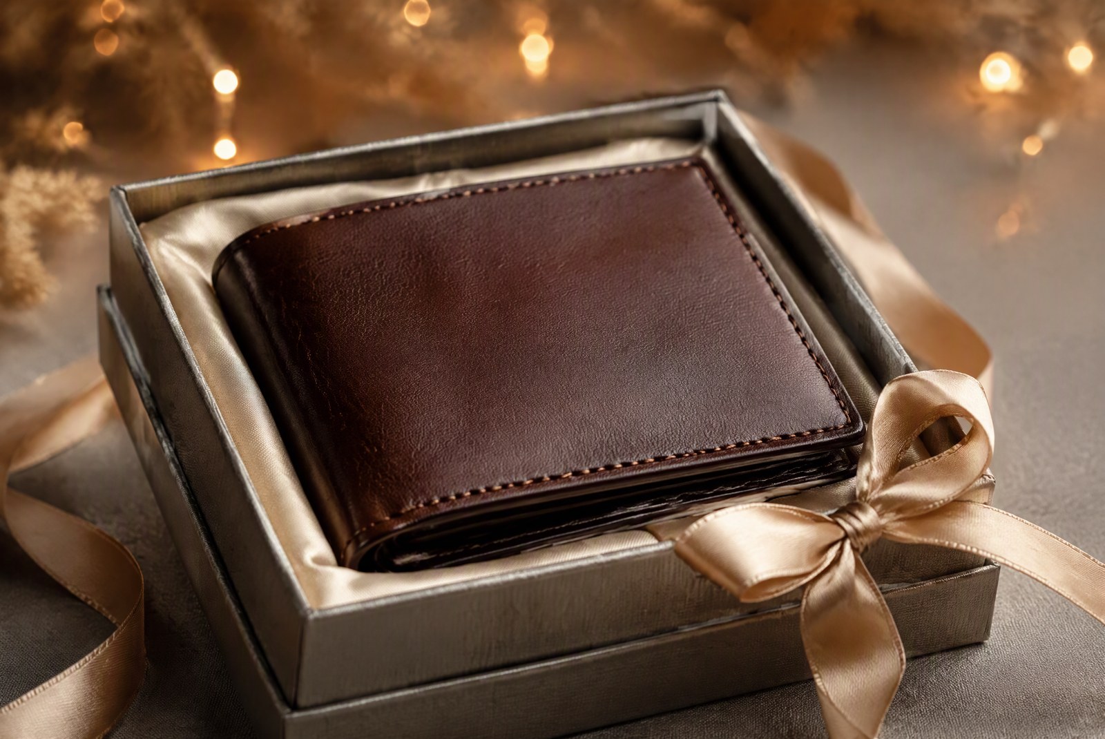 Engraving station: custom logo engraving on a metal wallet at the factory bench
