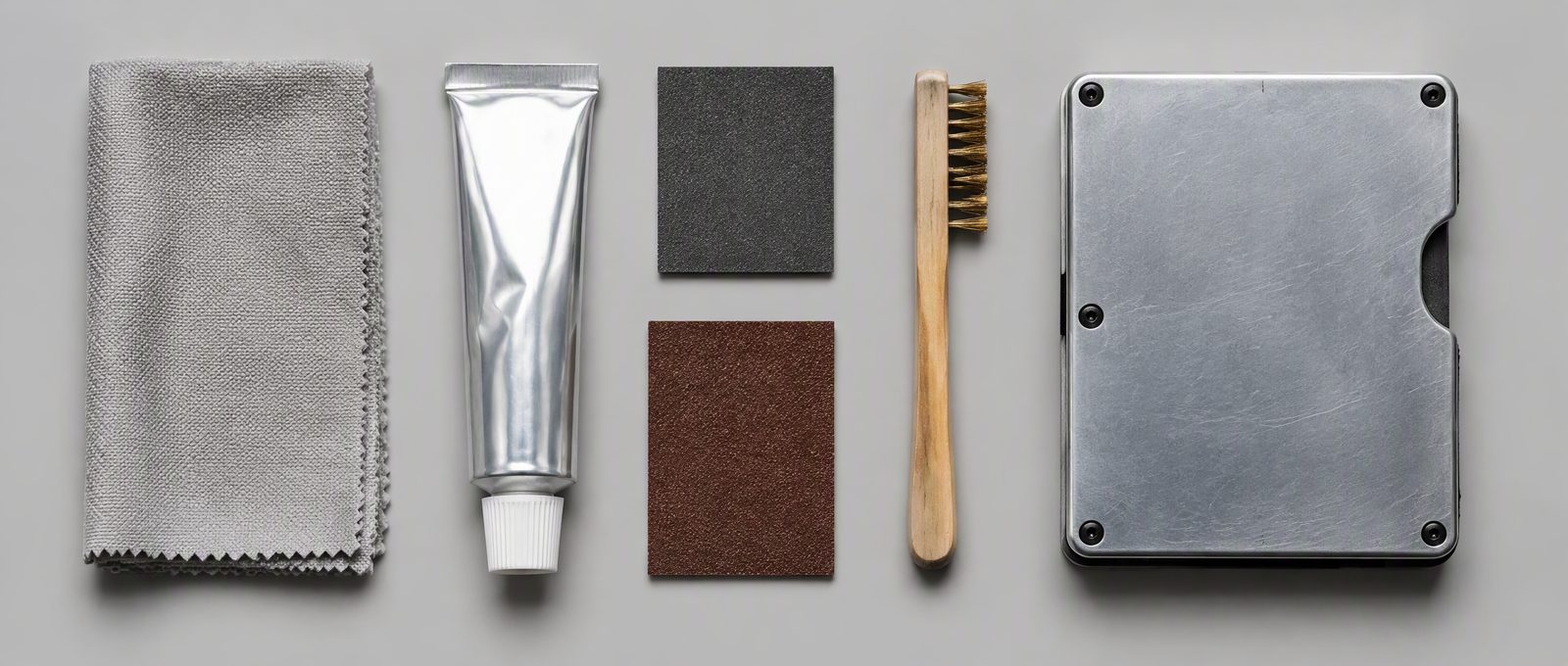 Metal wallet scratch types from level one surface scuffs to level four deep grooves with repair routes