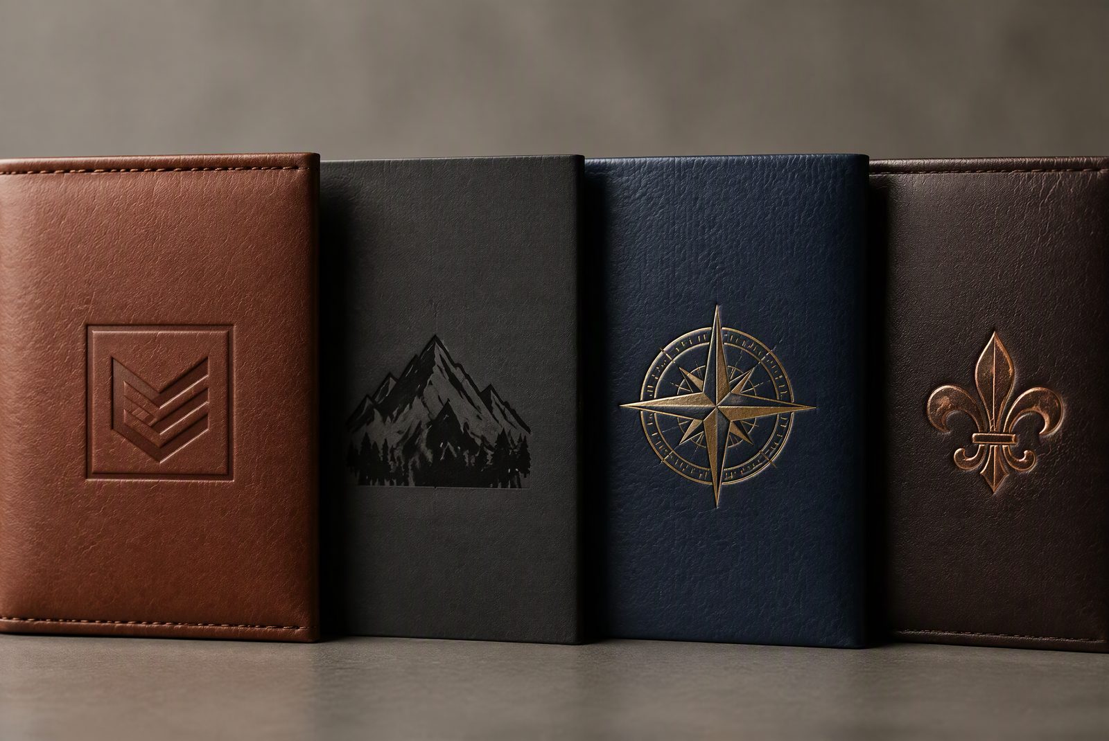 Comparison of laser engraving, debossing, foil stamping, and embossing durability and look