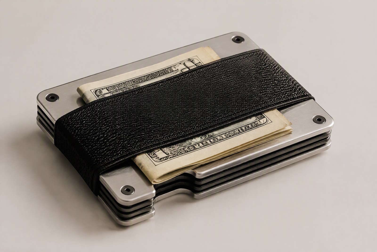 Ridge Wallet with spare bands and screwdriver kit — maintenance kit